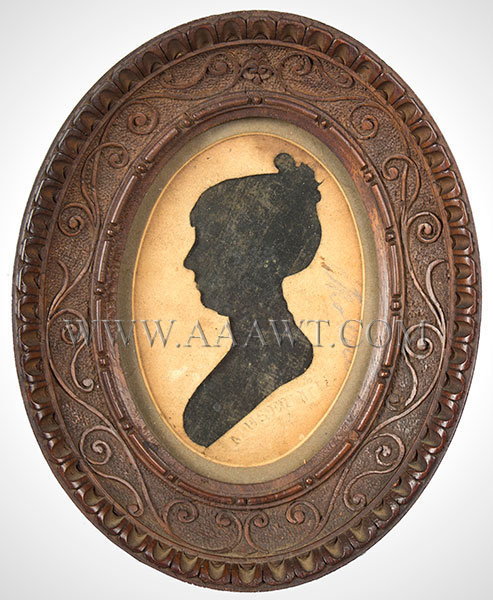 Silhouette, Female, Hollow Cut
With Peale's 'Museum' Mark
Hannah Dyer Castor (sp?), entire view